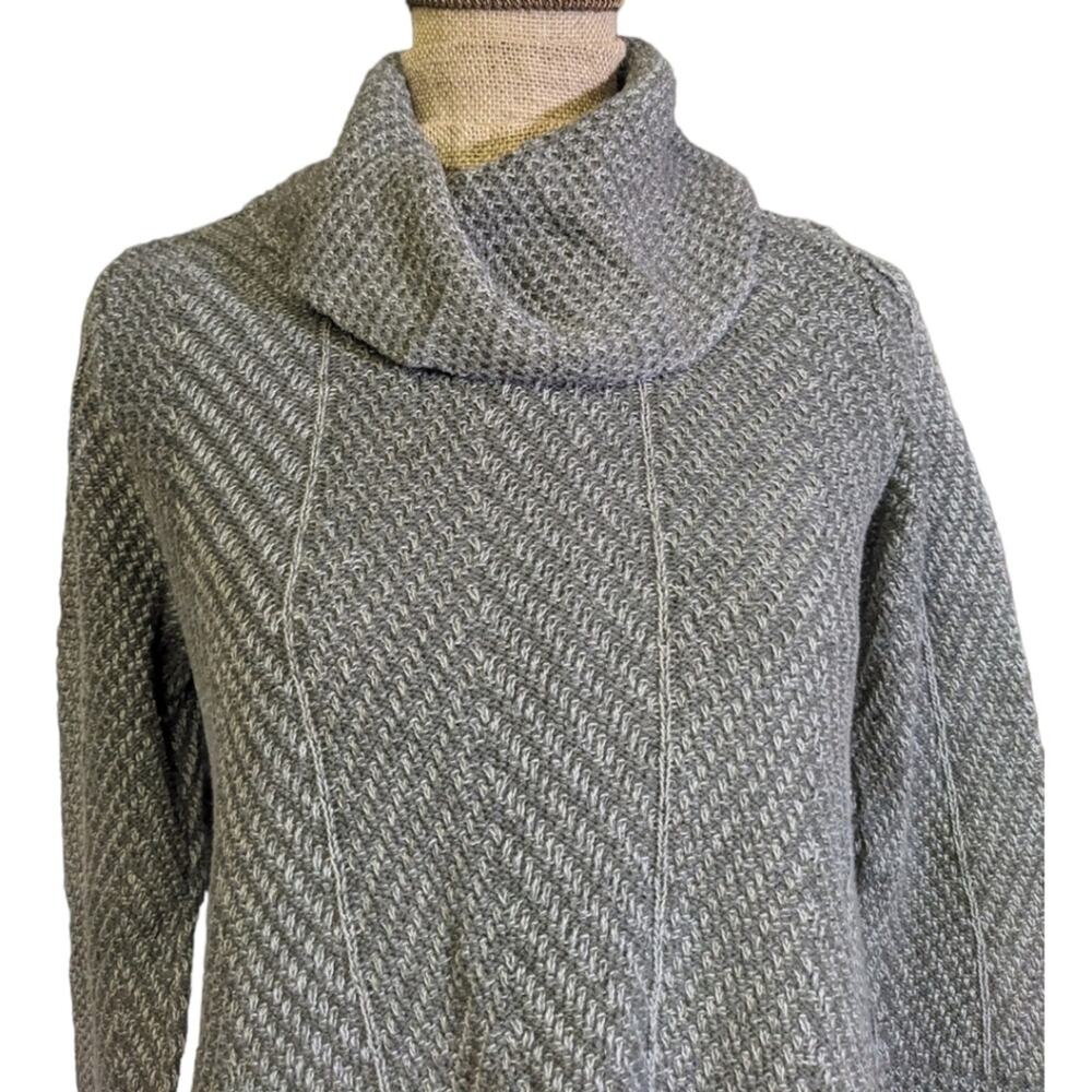 Jeanne‎ Pierre cowlneck dipped hem oversized knit sweater size L - Picture 4 of 6